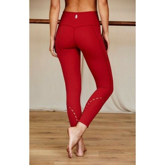 NEW FREE PEOPLE MOVEMENT HIGH RISE ANKLE LEGGINGS - Picture 4 of 5